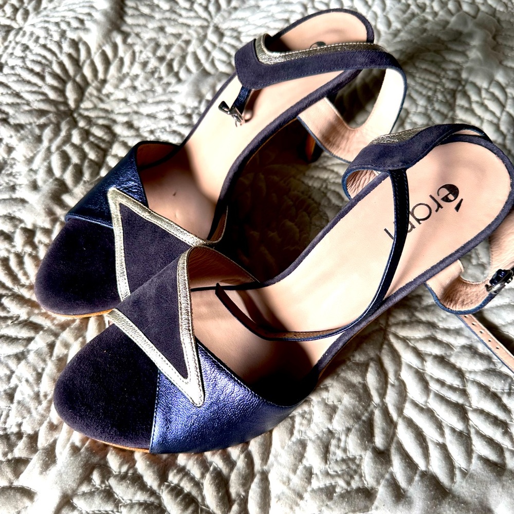 Sandals with heels made in France 8.5 (39)